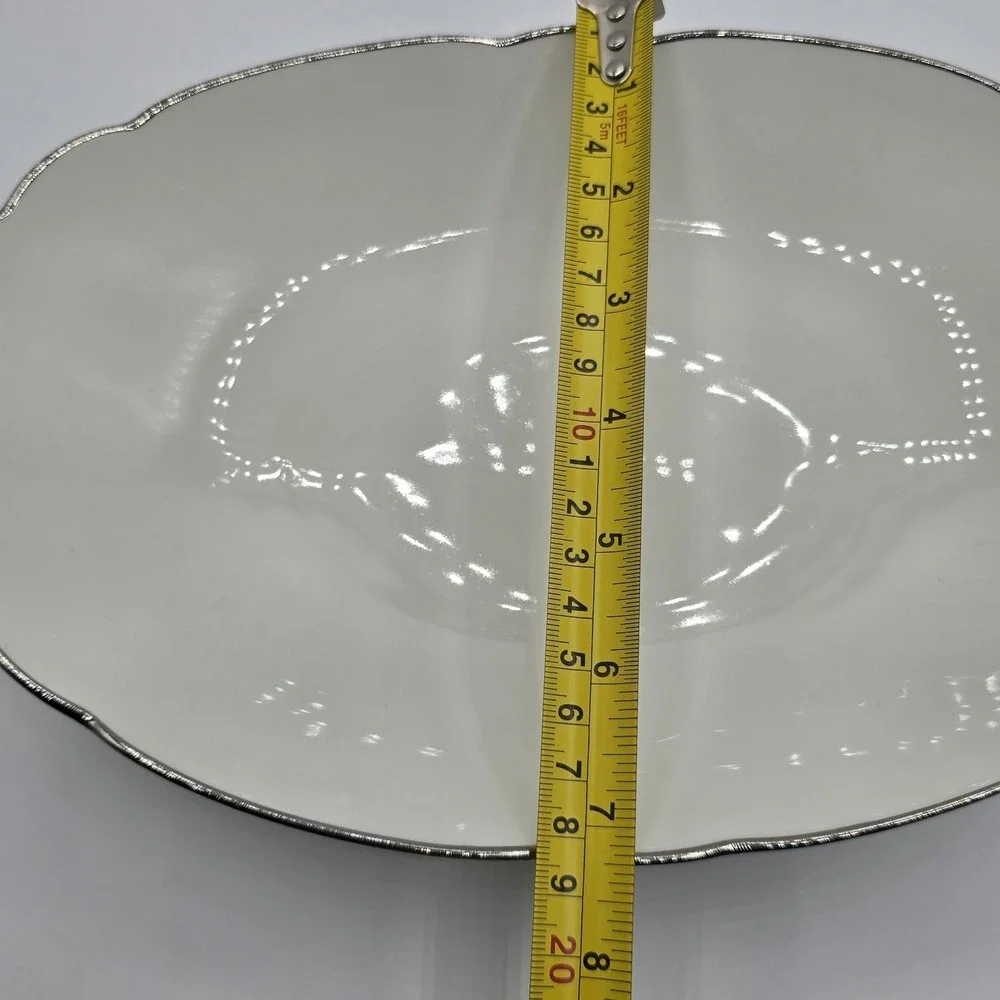 3pc Vtg Seltmann Weiden & Bavaria Inka Western Germany Silver Trim Gravy Boat